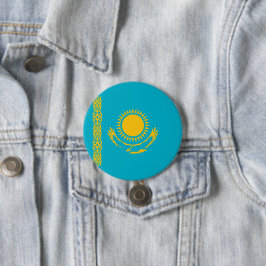 Bóton Redondo 7.62cm Bandeira do Cazaquistão