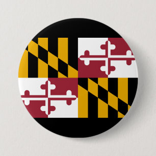 Bóton Redondo 7.62cm Bandeira do Estado de Maryland