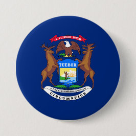 Bóton Redondo 7.62cm Bandeira do Estado de Michigan