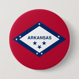 Bóton Redondo 7.62cm Bandeira do Estado do Arkansas