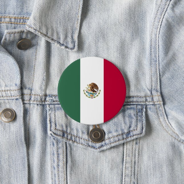 Bóton Redondo 7.62cm Bandeira do México (In Situ)