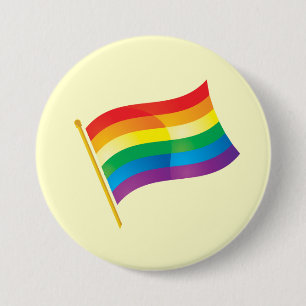 Bóton Redondo 7.62cm Bandeira do orgulho gay
