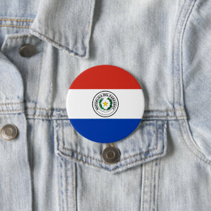 Bóton Redondo 7.62cm bandeira do Paraguai