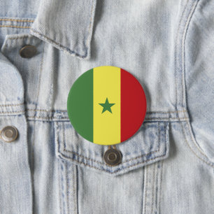 Bóton Redondo 7.62cm Bandeira do Senegal