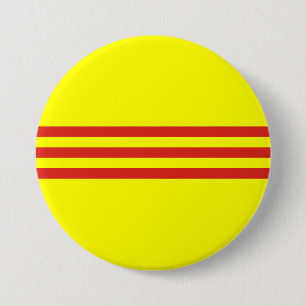 Bóton Redondo 7.62cm bandeira do Vietnã do Sul