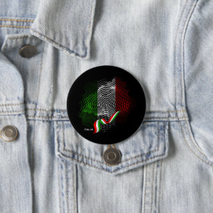 Bóton Redondo 7.62cm bandeira italiana