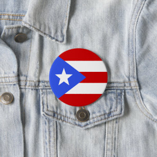 Bóton Redondo 7.62cm bandeira Porto Rico