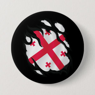 Bóton Redondo 7.62cm Bandeira Rasgada da Geórgia