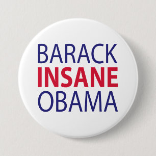 Bóton Redondo 7.62cm Barack Obama insano
