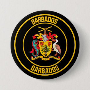 Bóton Redondo 7.62cm Barbados Round Emblem
