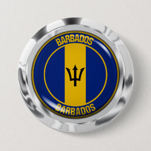 Bóton Redondo 7.62cm Barbados Round Emblem