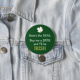 Bóton Redondo 7.62cm Beer Deal Irlandês