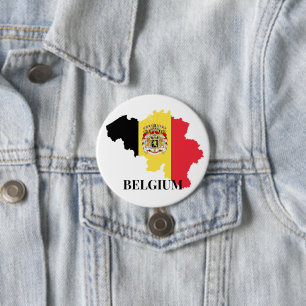 Bóton Redondo 7.62cm Bélgica Silhouette, bandeira