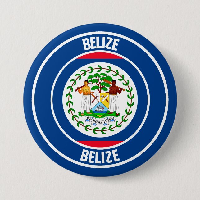 Bóton Redondo 7.62cm Belize Round Emblem (Frente)