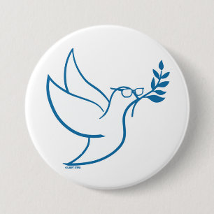 Bóton Redondo 7.62cm Bernie Peace Bird Pin