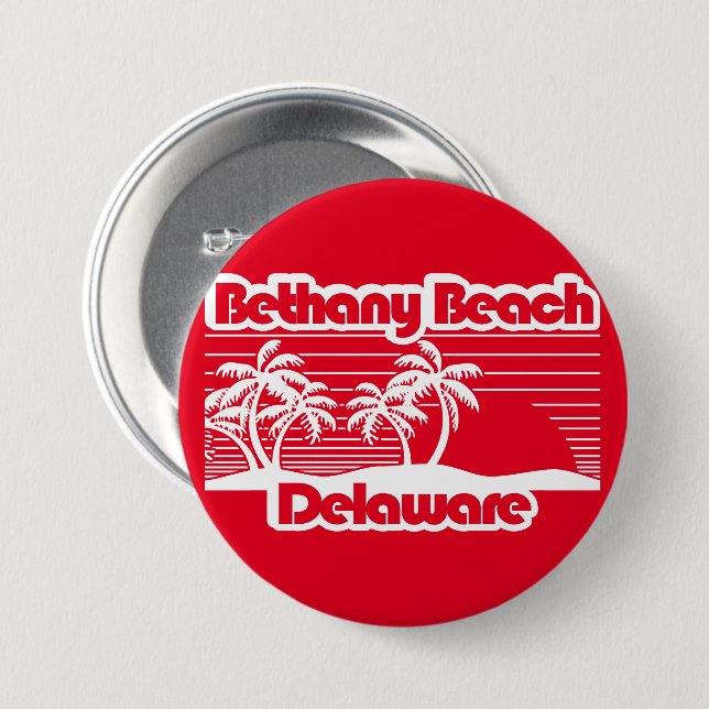 Bóton Redondo 7.62cm Bethany Beach Delaware (Frente & Verso)