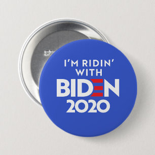 Bóton Redondo 7.62cm BIDEN 2020 - Ridin com Biden
