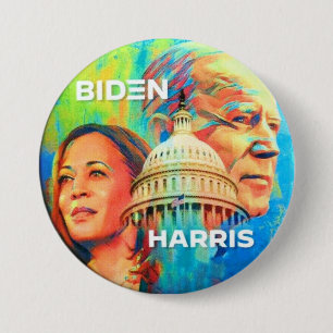 Bóton Redondo 7.62cm Biden Harris