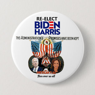 Bóton Redondo 7.62cm Biden Harris 2024