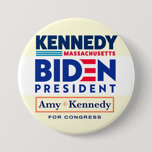Bóton Redondo 7.62cm Biden — Kennedy Coattails (Frente)