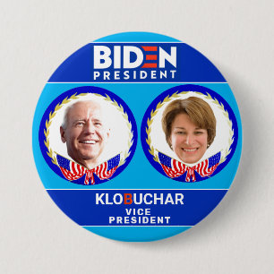 Bóton Redondo 7.62cm Biden/Klobuchar 2020
