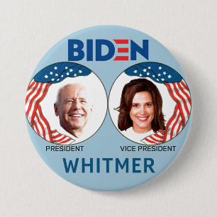 Bóton Redondo 7.62cm Biden/Whitmer 2020