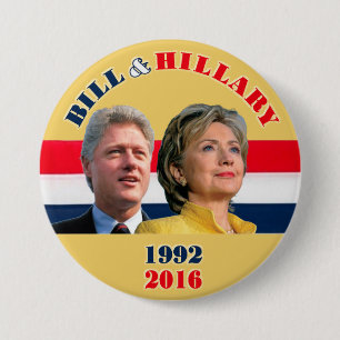 Bóton Redondo 7.62cm Bill 1992 & Hillary 2016
