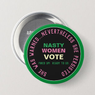 Bóton Redondo 7.62cm Blogueira de mulheres nojentas votando