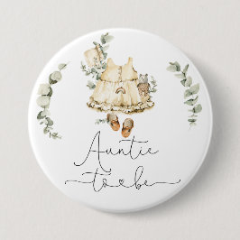 Bóton Redondo 7.62cm Boho berçário eucalipto chá Tia ser