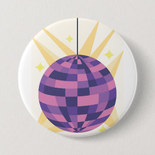 Bóton Redondo 7.62cm Bola de Discoteca