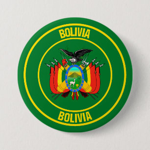 Bóton Redondo 7.62cm Bolívia Round Emblem