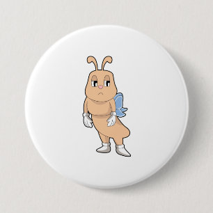 Bóton Redondo 7.62cm Borboleta sem Asas