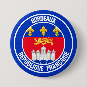 Bóton Redondo 7.62cm Bordeaux Round Emblem