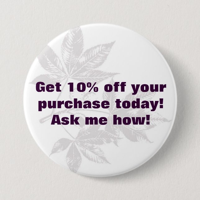 Bóton Redondo 7.62cm Botão 1 de Chadwick (Frente)