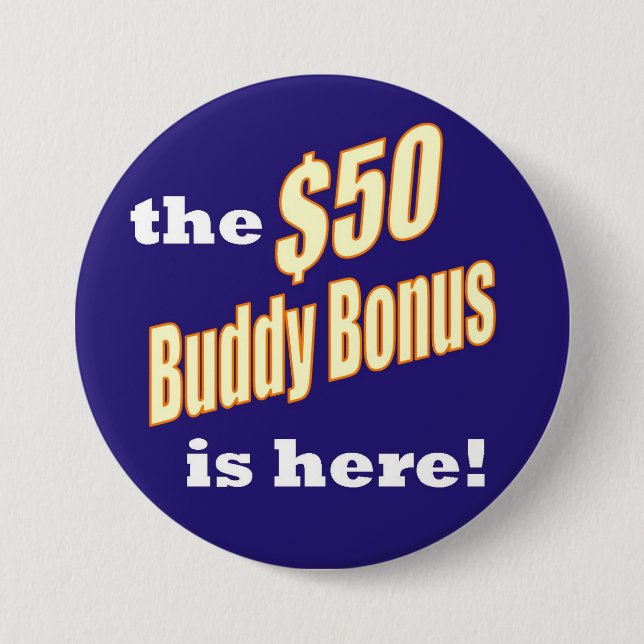 Bóton Redondo 7.62cm botão 50 do biolife (Frente)