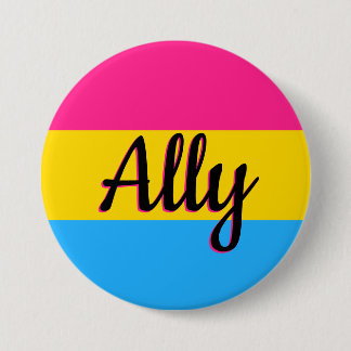 Bóton Redondo 7.62cm Botão Ally do Sinalizador do Orgulho Pansexual