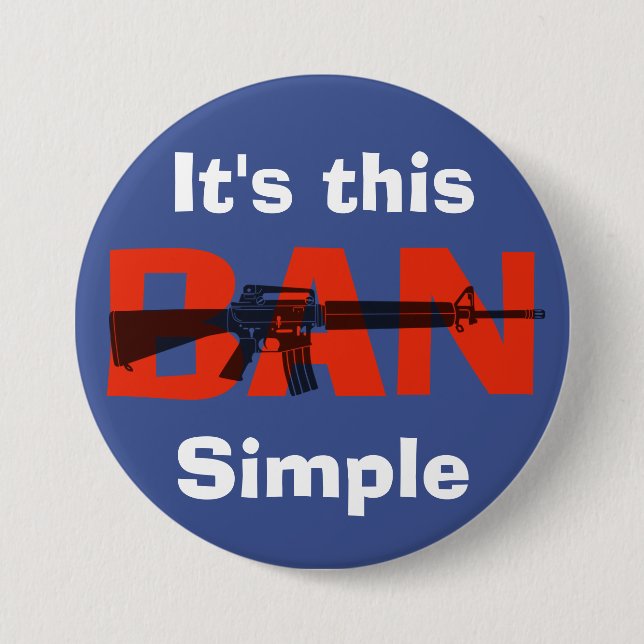 Bóton Redondo 7.62cm Botão Banir Espingardas de Assalto (Frente)