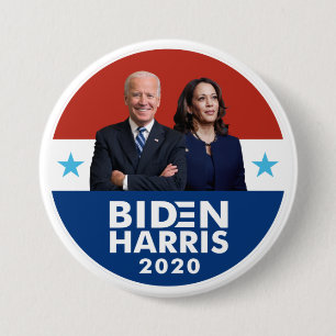 Bóton Redondo 7.62cm Botão Biden Harris 2020