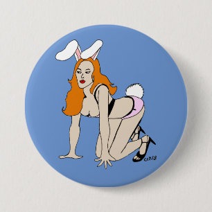 Bóton Redondo 7.62cm botão bunnygirl
