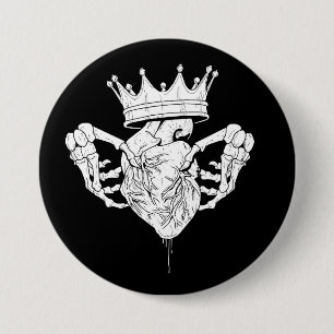 Bóton Redondo 7.62cm Botão Claddagh