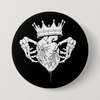 Bóton Redondo 7.62cm Botão Claddagh