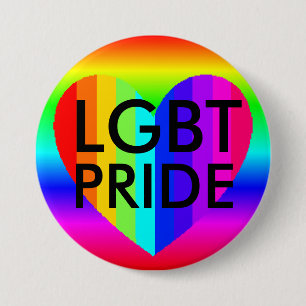 Bóton Redondo 7.62cm Botão Cores Arco-íris 'Orgulho' LGBT