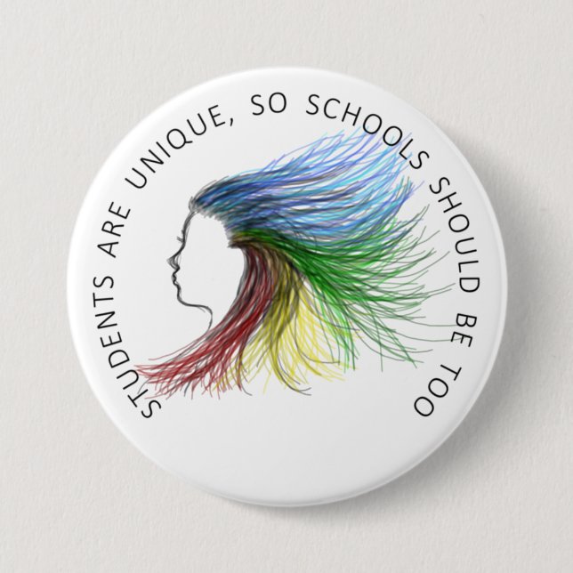 Bóton Redondo 7.62cm Botão Crianças Exclusivas (Frente)