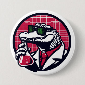 Bóton Redondo 7.62cm Botão Cyber News Gator