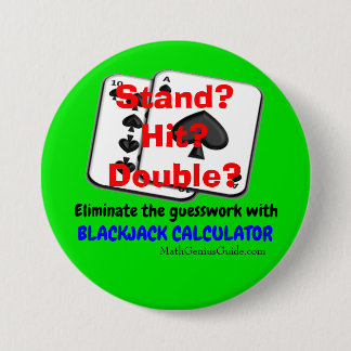 Bóton Redondo 7.62cm Botão da calculadora do vinte-e-um