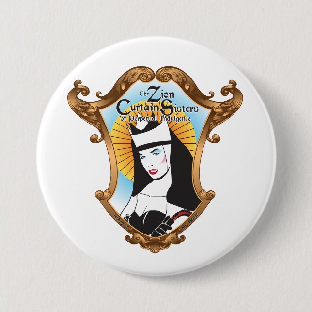 Bóton Redondo 7.62cm Botão da irmã de Zion (Frente)