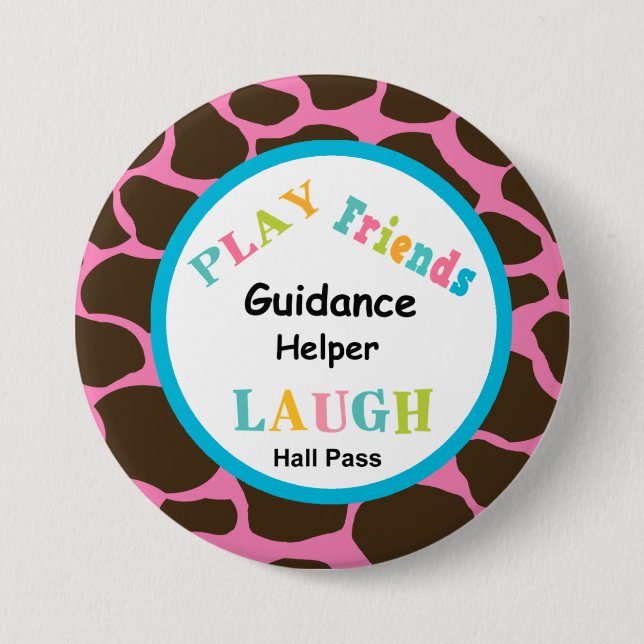 Bóton Redondo 7.62cm Botão da passagem de salão do ajudante da escola (Frente)