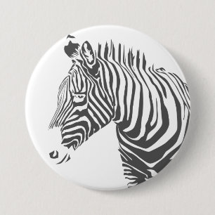 Bóton Redondo 7.62cm Botão da zebra