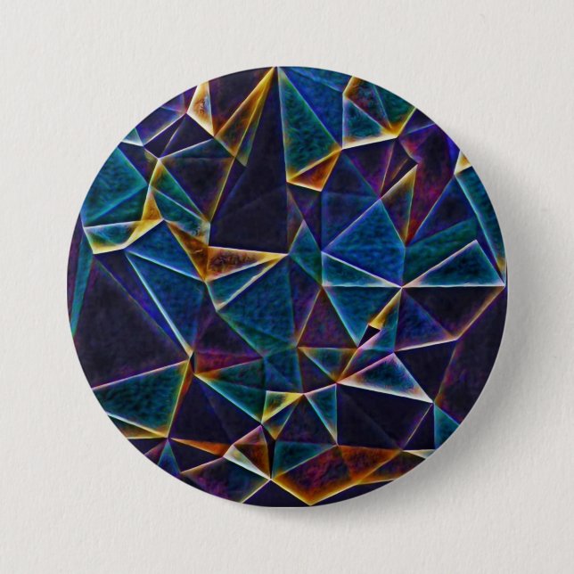 Bóton Redondo 7.62cm Botão de Bolhas Quebradas (Frente)