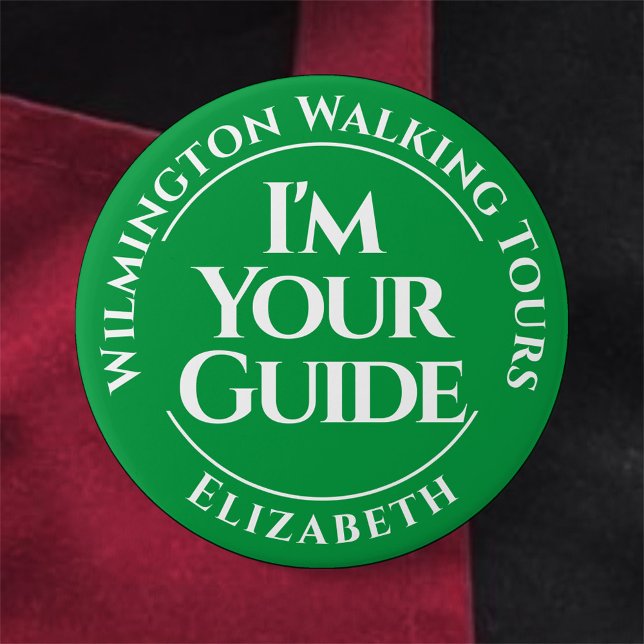 Bóton Redondo 7.62cm Botão de Crachá do Guia Turístico Oficial (Criador carregado)